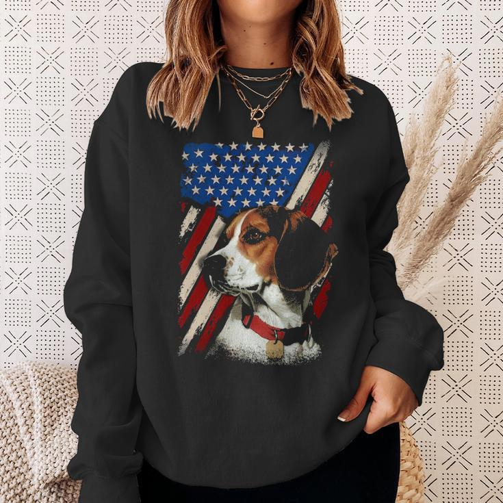 Beagle American Flag Bandana Patriotic 4Th Of July Sweatshirt Gifts for Her