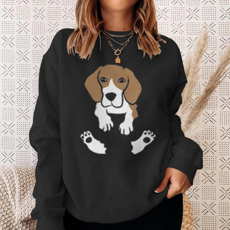 Beagle Dog In The Pocket Cute Pocket Beagle Sweatshirt Gifts for Her
