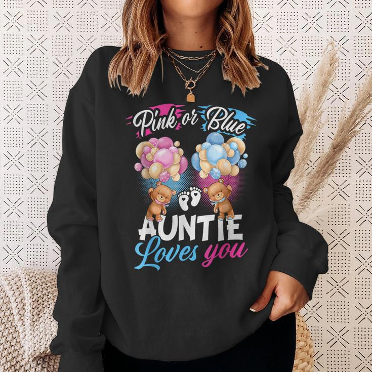 Bears Pink Or Blue Auntie Loves You Gender Reveal Sweatshirt Gifts for Her