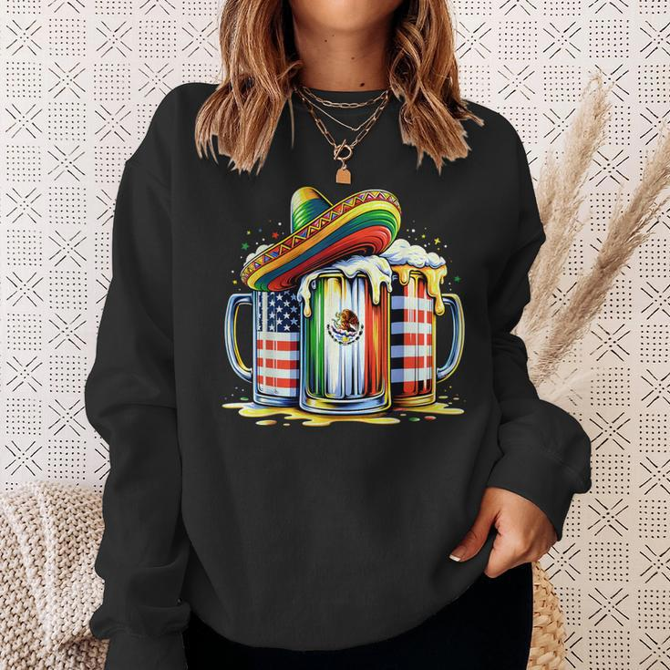 Beer Mexican Usa Flag Cinco De Mayo Drinking Party Women Sweatshirt Gifts for Her