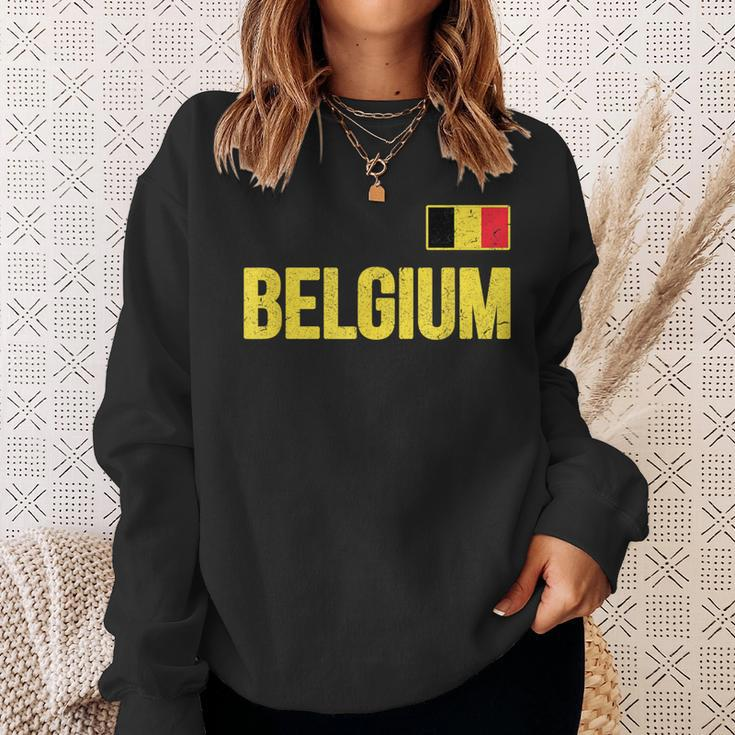 Belgium Belgian Flag Belgie Souvenir Love Sweatshirt Gifts for Her