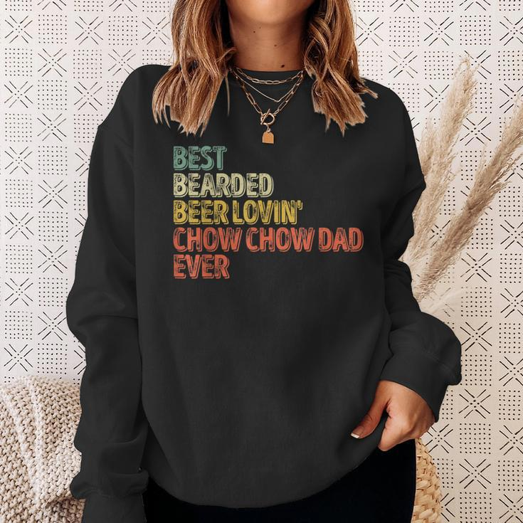 Best Bearded Beer Lovin Chow Chow Dad Pet Lover Owner Sweatshirt Gifts for Her