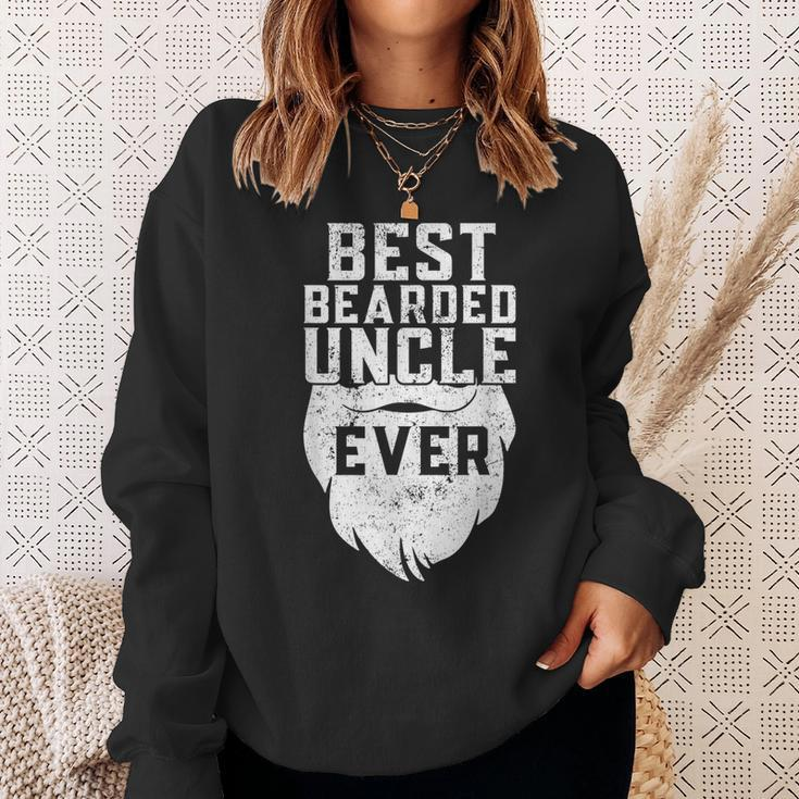 Best Bearded Uncle Ever Father's Day Facial Hair Sweatshirt Gifts for Her