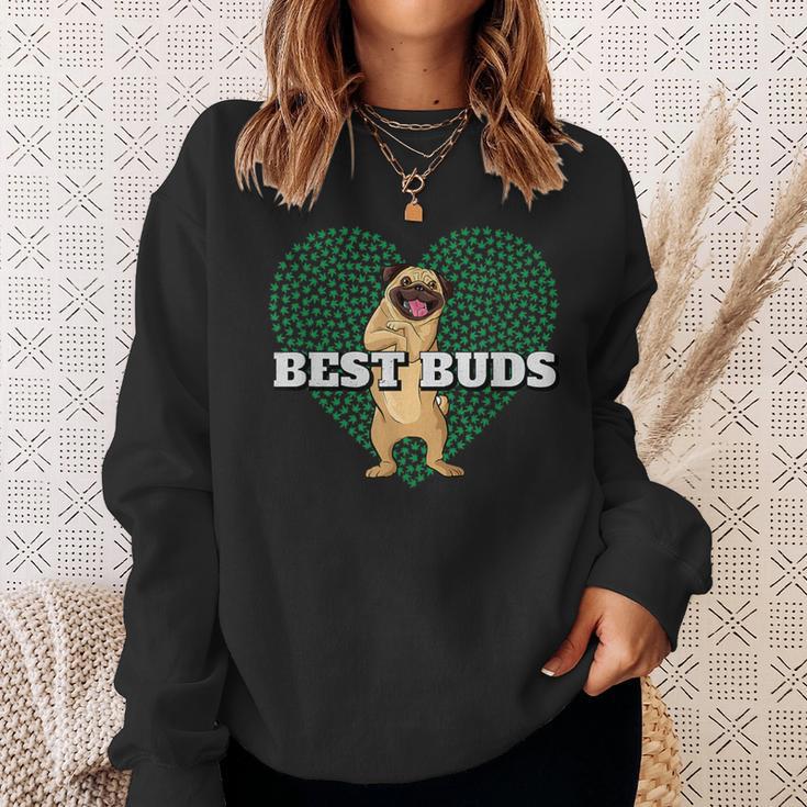 Best Buds Pug Dad Sweatshirt Gifts for Her