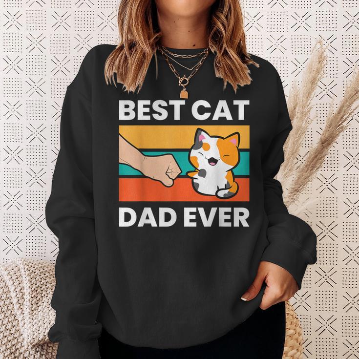 Best Cat Dad Ever Papa Calico Cat Sweatshirt Gifts for Her