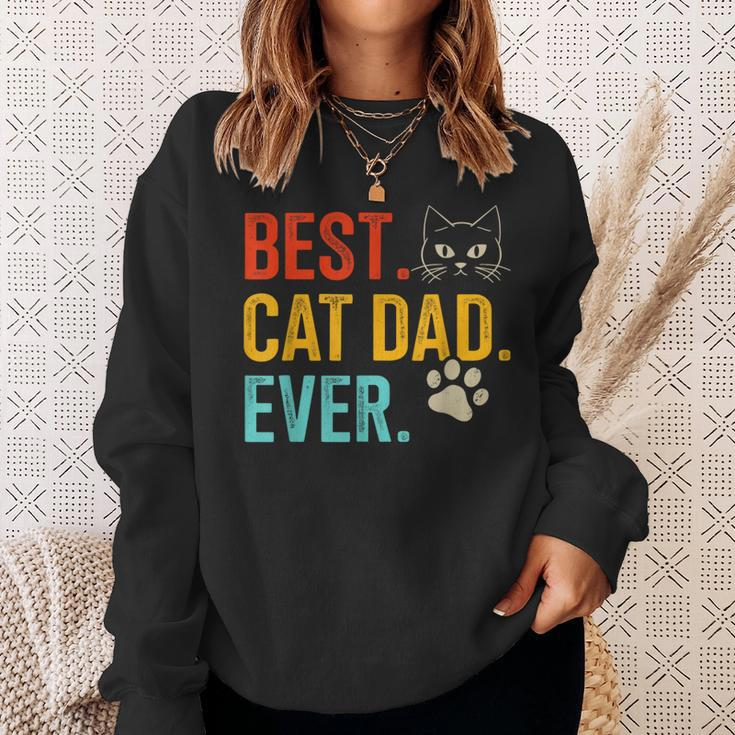 Best Cat Dad Ever Vintage For Retro Fathers Day Birthday Sweatshirt Gifts for Her