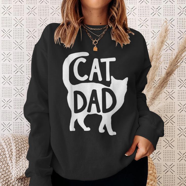 Best Cat Dad Fathers Day Men Kitty Daddy Papa Father's Day Sweatshirt Gifts for Her