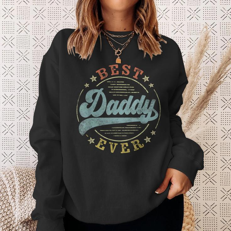 Best Daddy Ever Father's Day Daddy Vintage Emblem Sweatshirt Gifts for Her