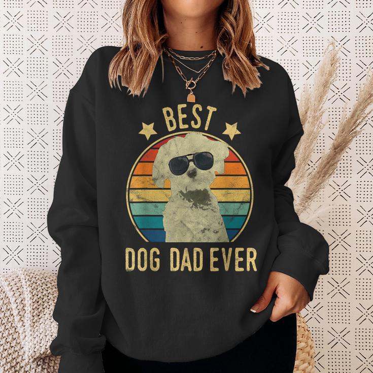 Best Dog Dad Ever Maltese Father's Day Sweatshirt Gifts for Her