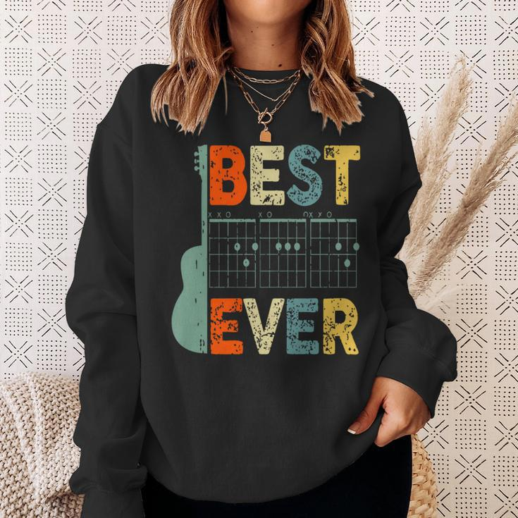 Best Guitar Dad Ever Chords Best Dad Guitar Father's Day Sweatshirt Gifts for Her