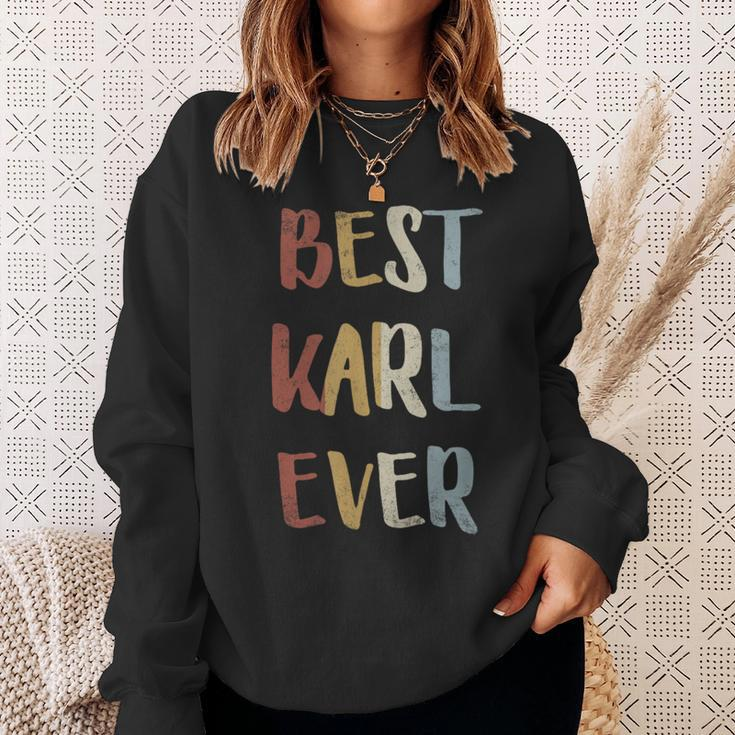 Best Karl Ever Retro Vintage First Name Sweatshirt Geschenke für Sie