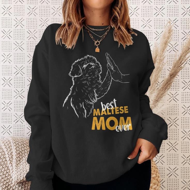 Best Maltese Mom Ever Maltese Dog Lover Maltese Mom Sweatshirt Gifts for Her