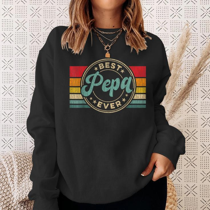 Best Pepa Ever Vintage Retro Father's Day Sweatshirt Gifts for Her