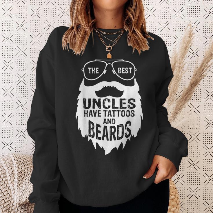 Best Uncles Beards Tattoos Husband Mens Sweatshirt Gifts for Her