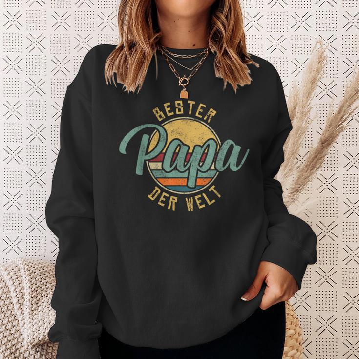 With Bester Papa Der Welt Retrointage Father Sweatshirt Geschenke für Sie