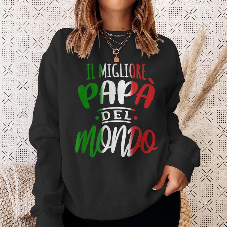 Bester Papa Der Welt Italian Italian Slogan Sweatshirt Geschenke für Sie