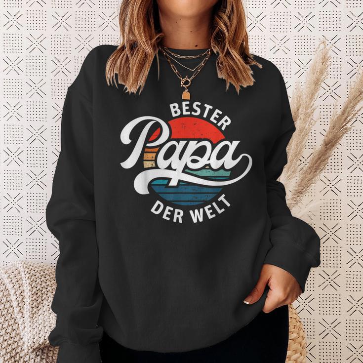 “Bester Papa Der Welt” Retrointage Saying Father's Day Sweatshirt Geschenke für Sie