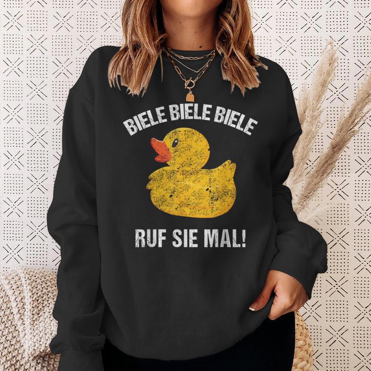 Biele Biele Biele Ruf Sie Mal Lüstige Ente Black Sweatshirt Geschenke für Sie