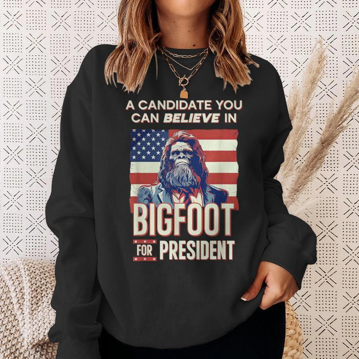 Bigfoot For President Believe Vote Elect Sasquatch Candidate Sweatshirt Gifts for Her