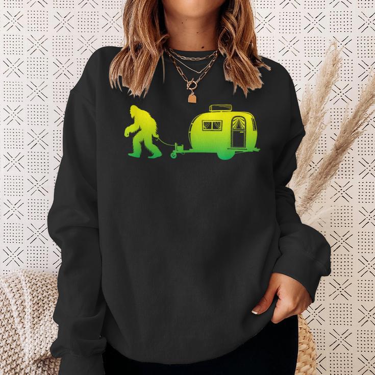 Bigfoot Rv Motorhome Camping Sasquatch Campervan Graphic Sweatshirt Gifts for Her