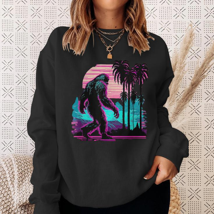 Bigfoot Sasquatch Cool Yeti Vaporwave Sweatshirt Gifts for Her