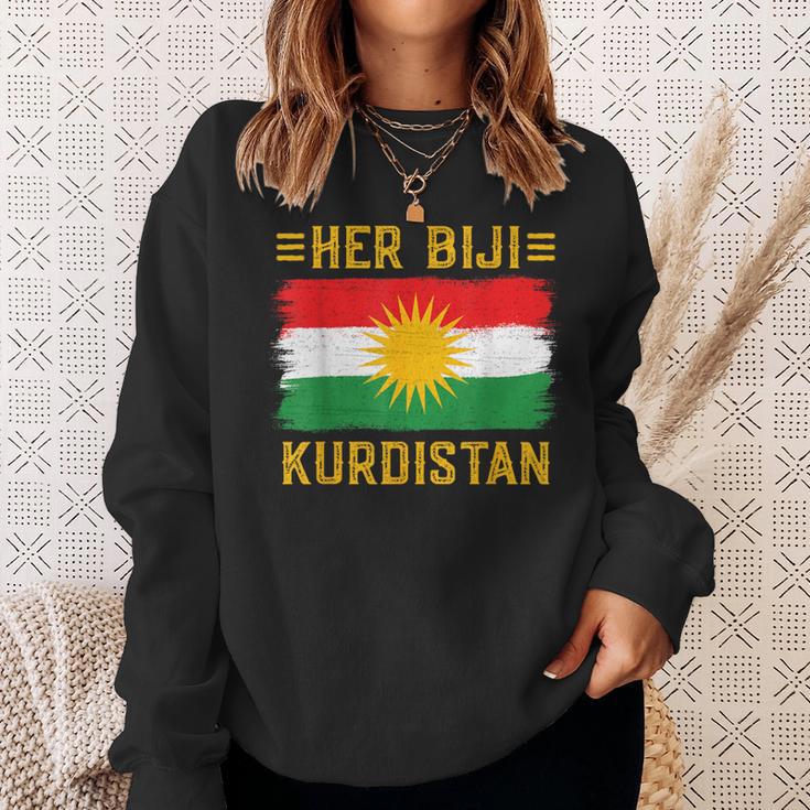 Her Biji Kurdistan Flag Kurdish Kurd Erbil Kurdi Kurdistan Sweatshirt Geschenke für Sie