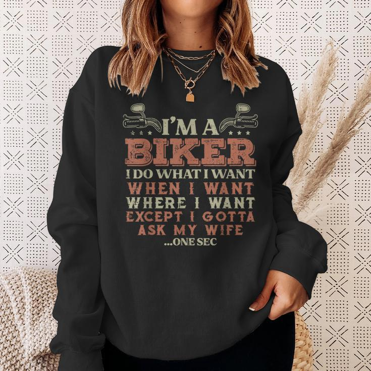 Im A Biker I Do What I Want Motorcycle Motorbike Men Sweatshirt Gifts for Her