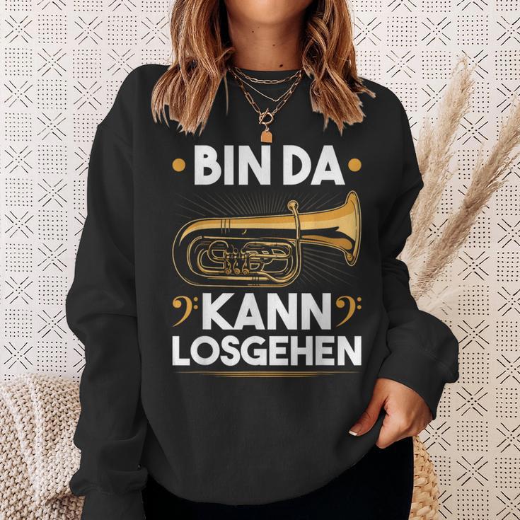 Bin Da Kann Losgehen Blow Music Bass Tubist B Tuba S Sweatshirt Geschenke für Sie