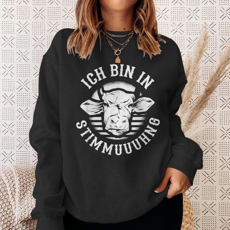 'Bin In Stimmuuhng' Cows Cattle Farmer Milk Farm Farmer' Sweatshirt Geschenke für Sie