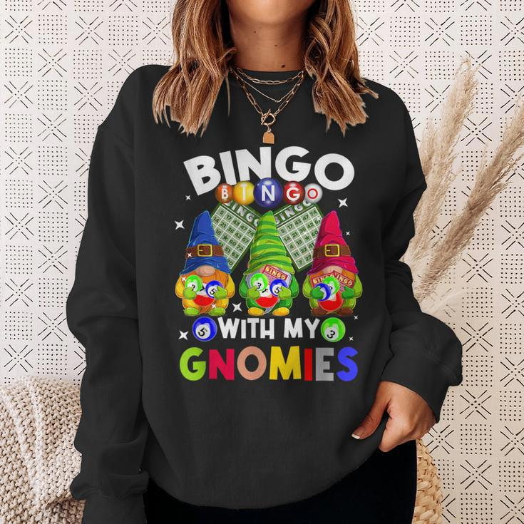 Bingo With My Gnomies Gambling Bingo Player Gnome Buddies Sweatshirt Gifts for Her
