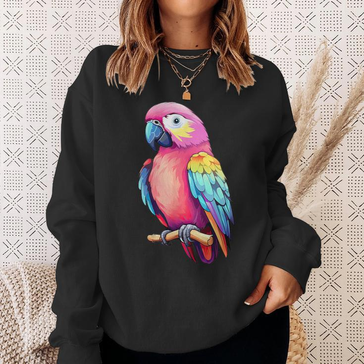 Bird Colourful Parrot Blue Sweatshirt Geschenke für Sie