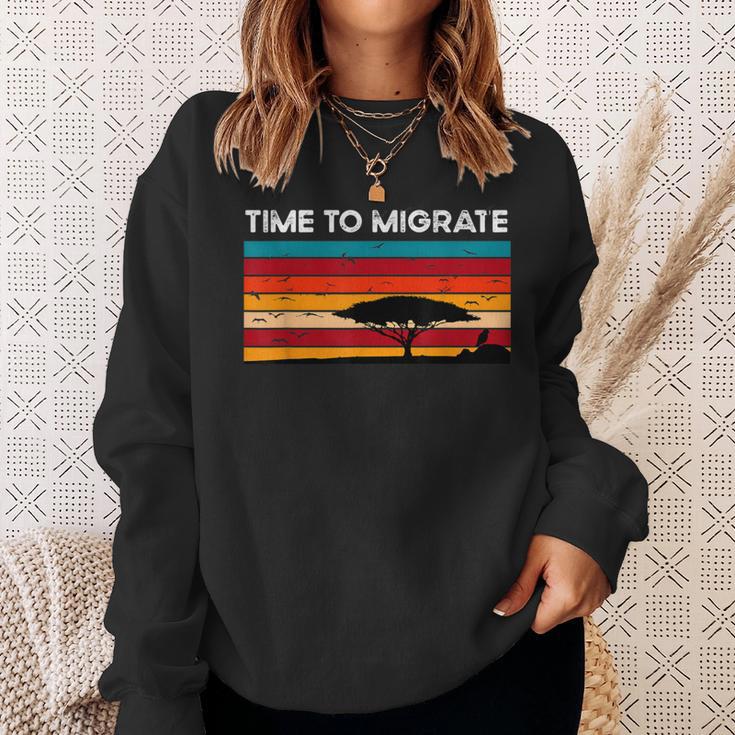 Bird Enthusiasts Flying Migrating Time To Migrate Sweatshirt Gifts for Her