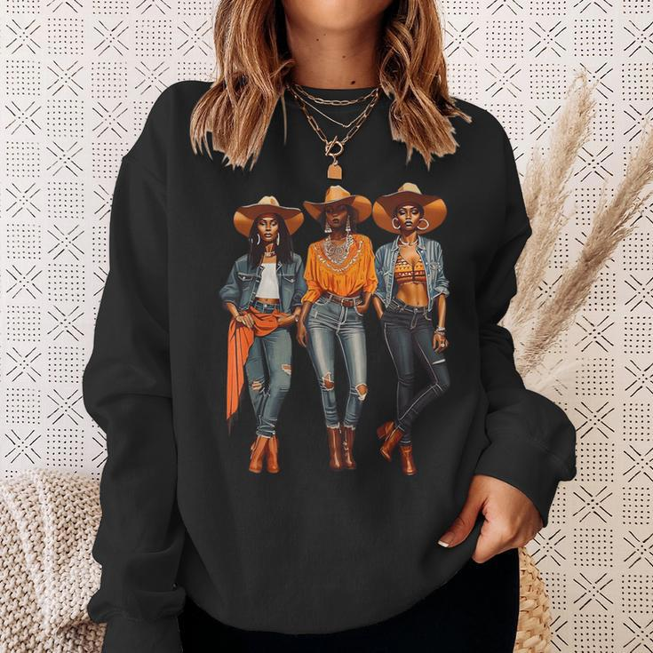 Black Cowgirl Western Rodeo Melanin Black History Texas Sweatshirt Gifts for Her
