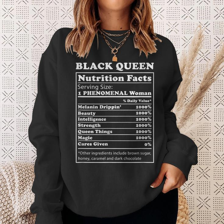Black Queen Nutrition Facts Black History Month Blm Melanin Sweatshirt Gifts for Her