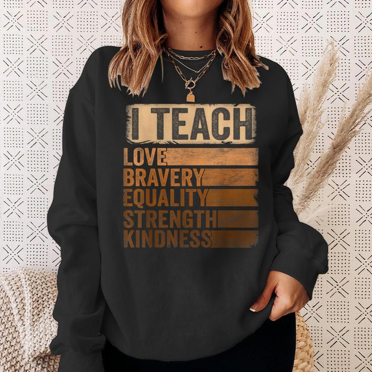 Black History Month Apparel I Teach Black History Teacher Sweatshirt Gifts for Her