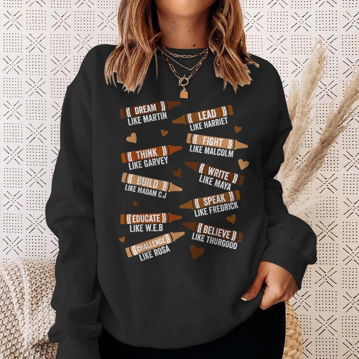 Black History Month And Junenth Dream Like Martin Crayons Sweatshirt Gifts for Her