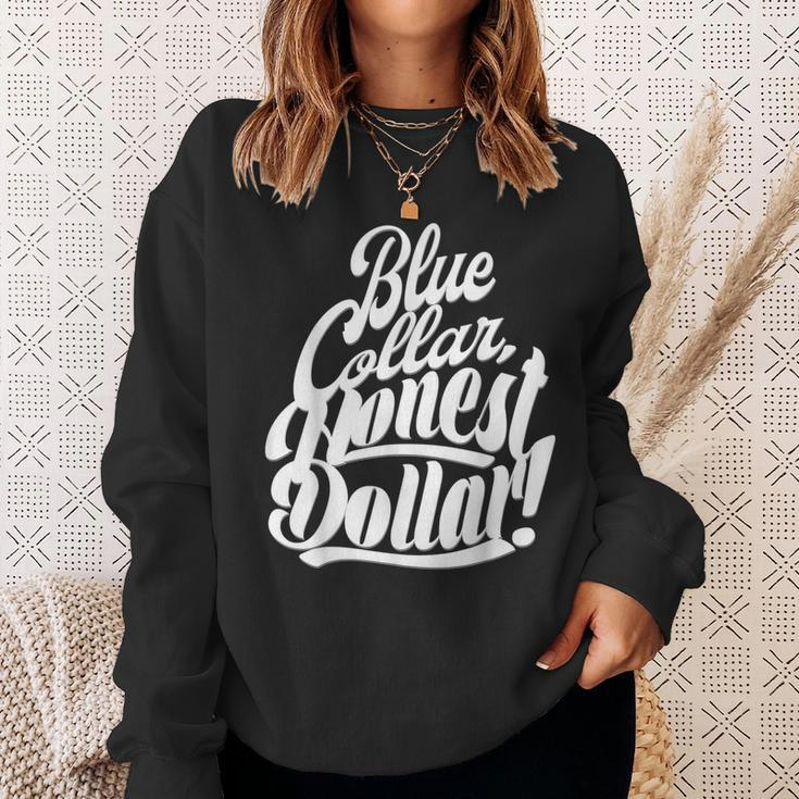 Blue Collar Skilled Labor Day American Worker Vintage Sweatshirt Gifts for Her