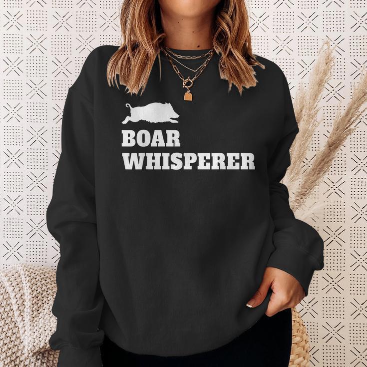 Boar Whisperer Hunting Season Wild Pigs Hog Hunters Sweatshirt Gifts for Her