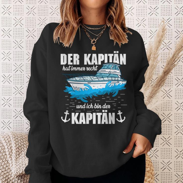 Boat Der Kapitän Hat Immer Right Sweatshirt Geschenke für Sie
