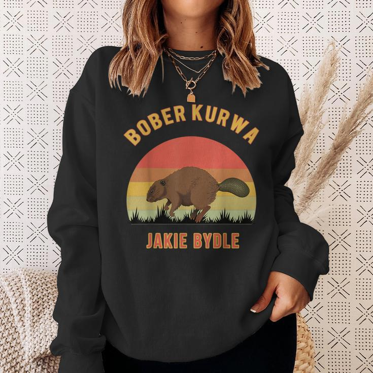 Bober Kurwa Polish Meme Beaver Kurwa Bober Sweatshirt Geschenke für Sie