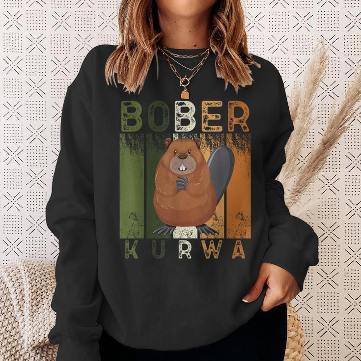 Bobr Kurwa Biber Bober Bobr Polish Beaver Meme Sweatshirt Geschenke für Sie