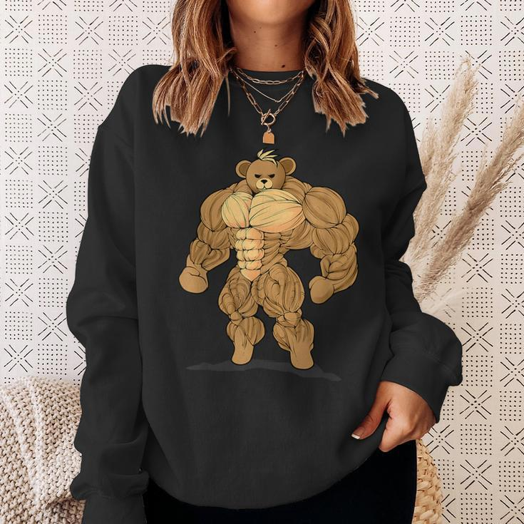 Bodybuilding Teddy Bear Gym Bodybuilder Sweatshirt Gifts for Her