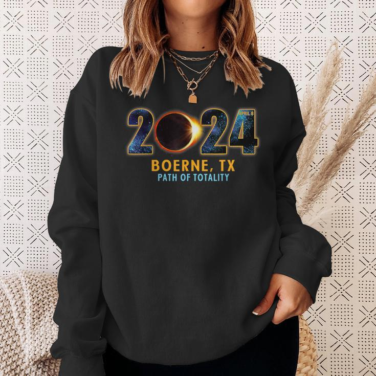 Boerne Texas Total Eclipse Solar 2024 Sweatshirt Gifts for Her