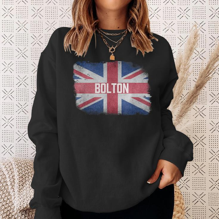 Bolton United Kingdom British Flag Vintage Uk Souvenir Sweatshirt Gifts for Her