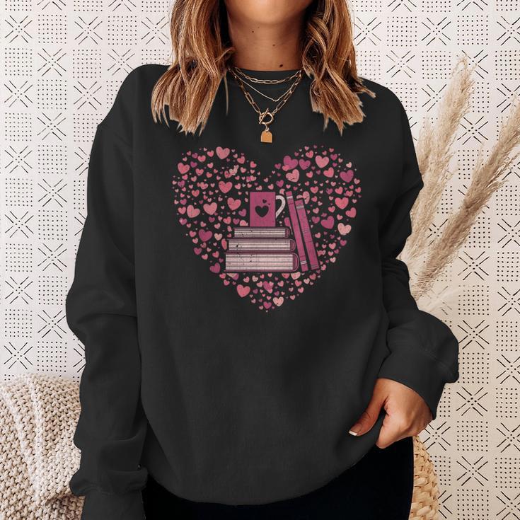 Book Heart Book Reader Bookworm Nerd Love Reading Sweatshirt Gifts for Her