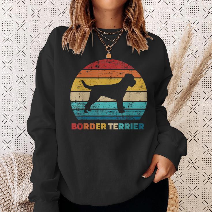 Border Terrier Vintage Retro Sweatshirt Gifts for Her