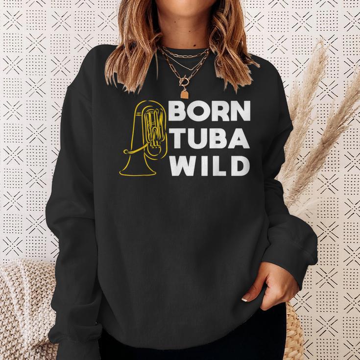 Born Tuba Wild Lustiges Bass Sweatshirt Geschenke für Sie