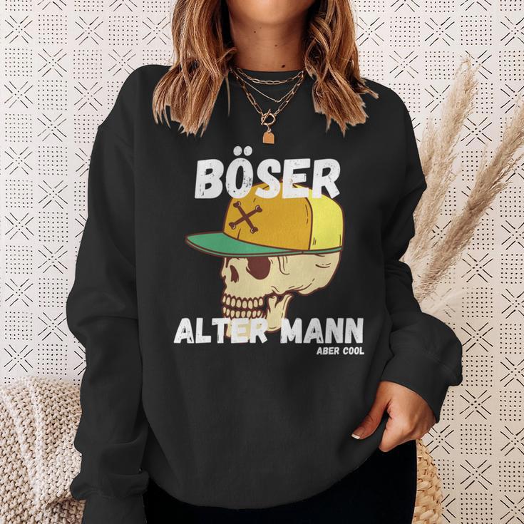 Böser Alter Mann Papa Opa Totenkopf Skullintage Spruch Sweatshirt Geschenke für Sie