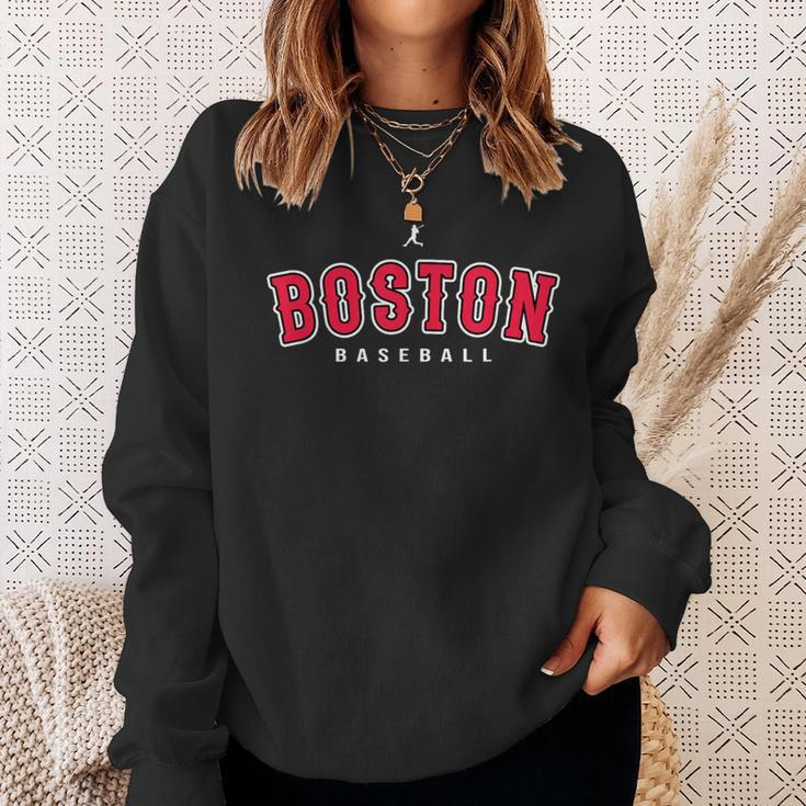 Boston City Baseball Retro Vintage Baseball Lover Sweatshirt Gifts for Her
