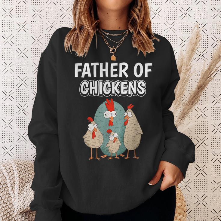 Boys Hen Dad Father's Day Father Of Chickens Sweatshirt Gifts for Her